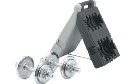 Činkový set v kufříku 2x10kg - chrom Spartan